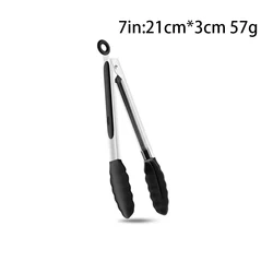 Amazon Hot Sales Heat Resistant Non-Stick Stainless Steel Kitchenware Accessories Tools Silicone Kitchen BBQ Food Tongs