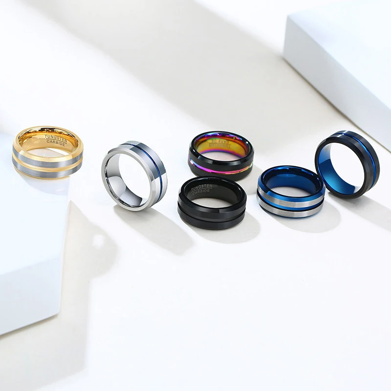 
Wholesale Tungsten Carbide Blank Ring for Inlay <img data-src=