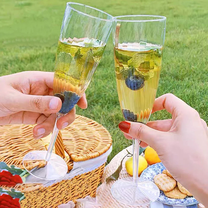 Factory supply plastic champagne flutes disposable
