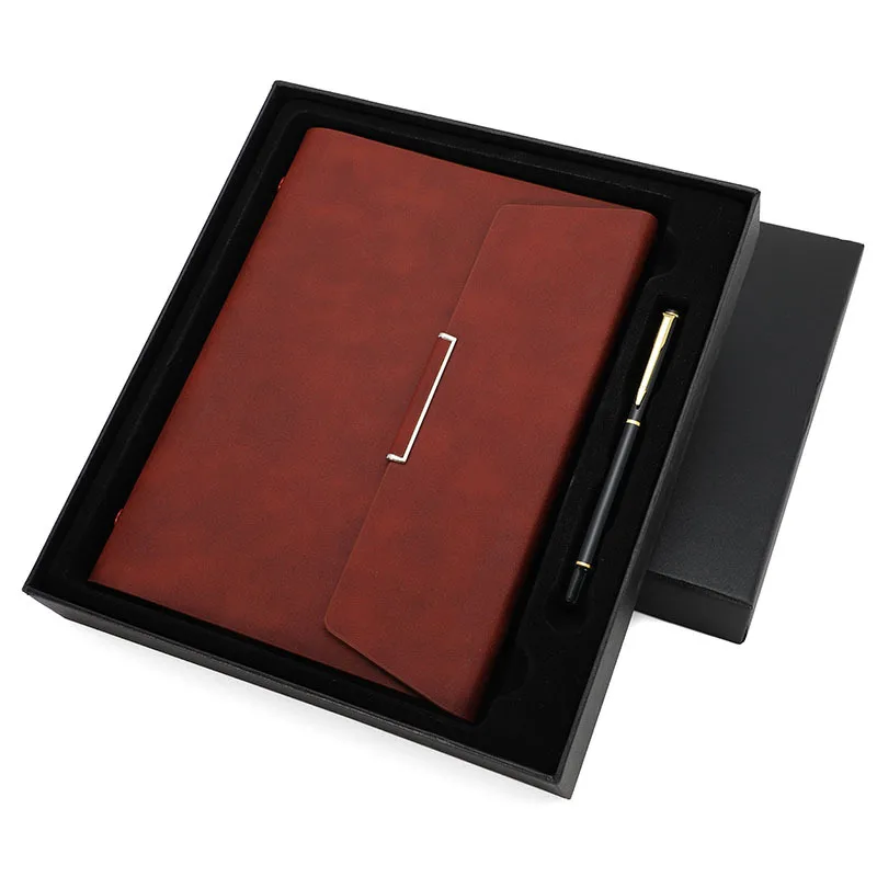 Listing Magnetic Cover Hardcover Embossing Stationery Business Leather Notebook Custom The New Custom Packing Promotion Printed