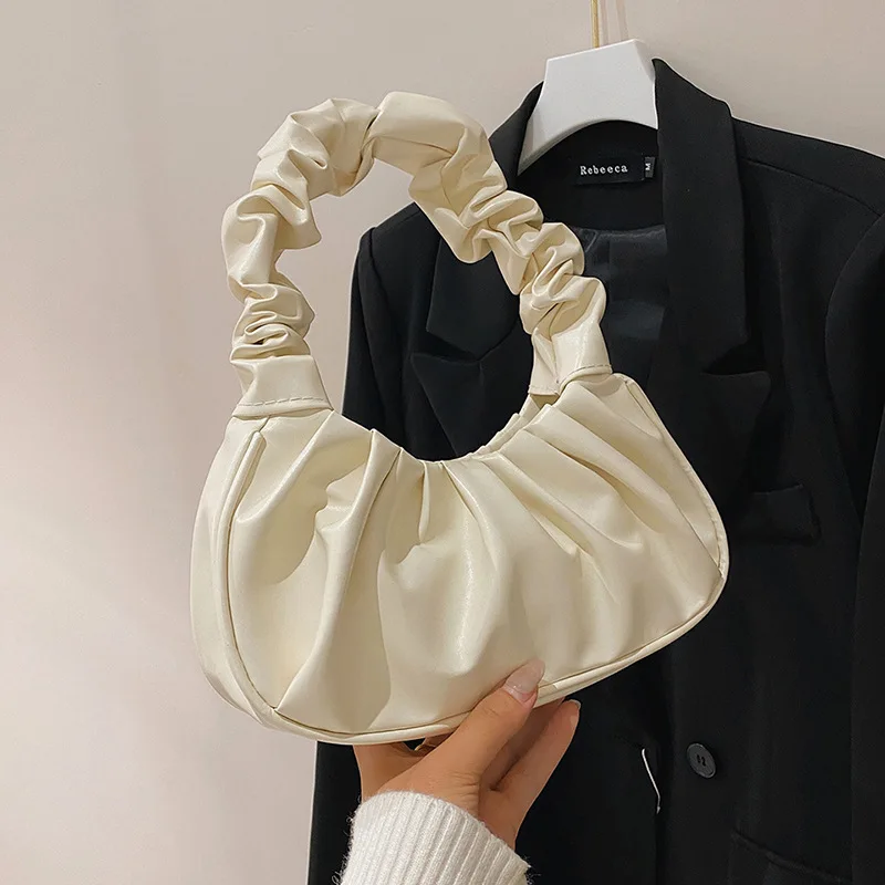 I-0300 Fashion  Pattern Shoulder Bags for Women Small Handle Underarm Bag Clutch Luxury Solid Color Female Handbag