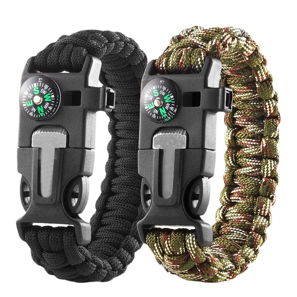 Лидер продаж бесплатный образец 5 в 1 550 фунтов тактический Браслет Из паракорда для кемпинга на открытом воздухе