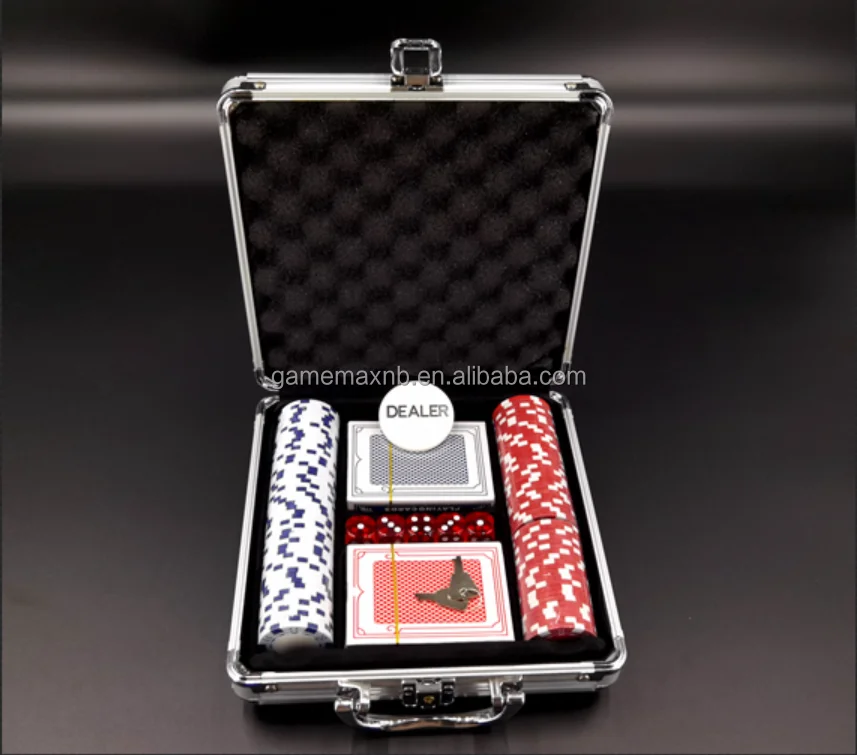 
100PCS 11.5 G Dice poker chips set with aluminium case 