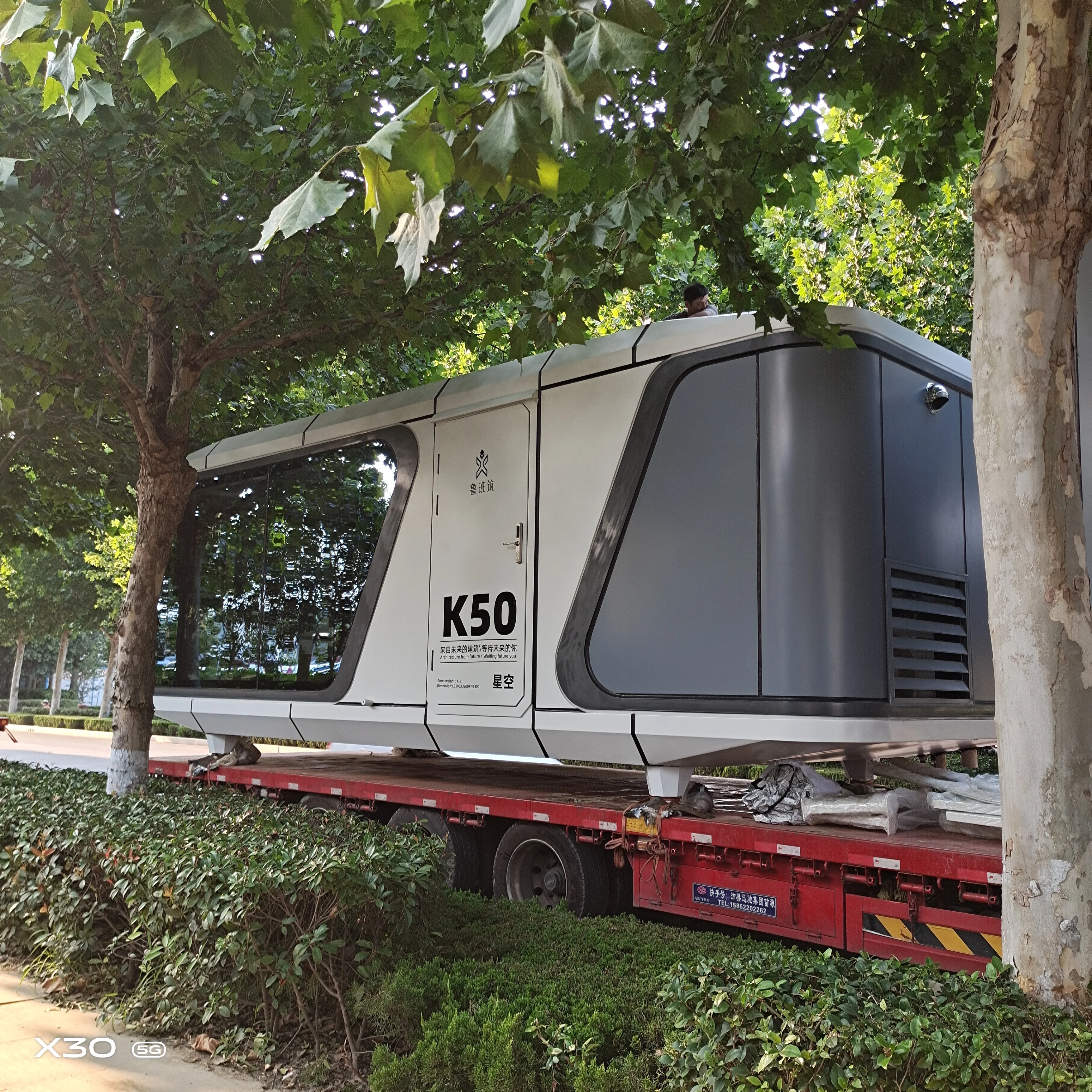 K50 High-end luxury quality spacecraft mobile home hotel cabin prefabricated container small capsule room with kitchen &bathroom