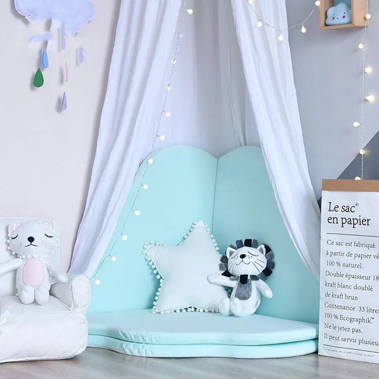 Zinsale Round Thicken Baby Playmats Cotton Floor Gym Nursery Activity Padded Crawling Mat with Pillow