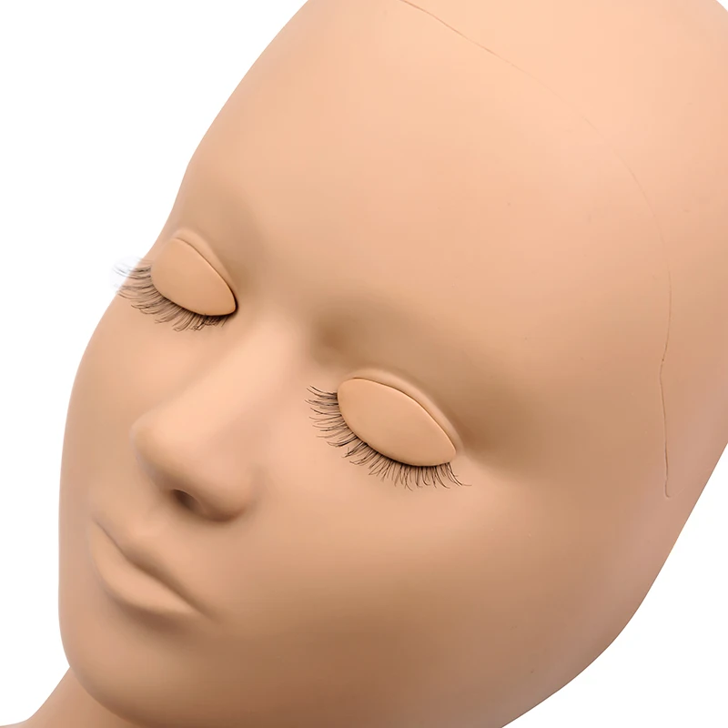 Factory Sale White Black Brown Practice Eyelash Extension  Removable Eyelids Lash Mannequin Head For Lash Extensions Training