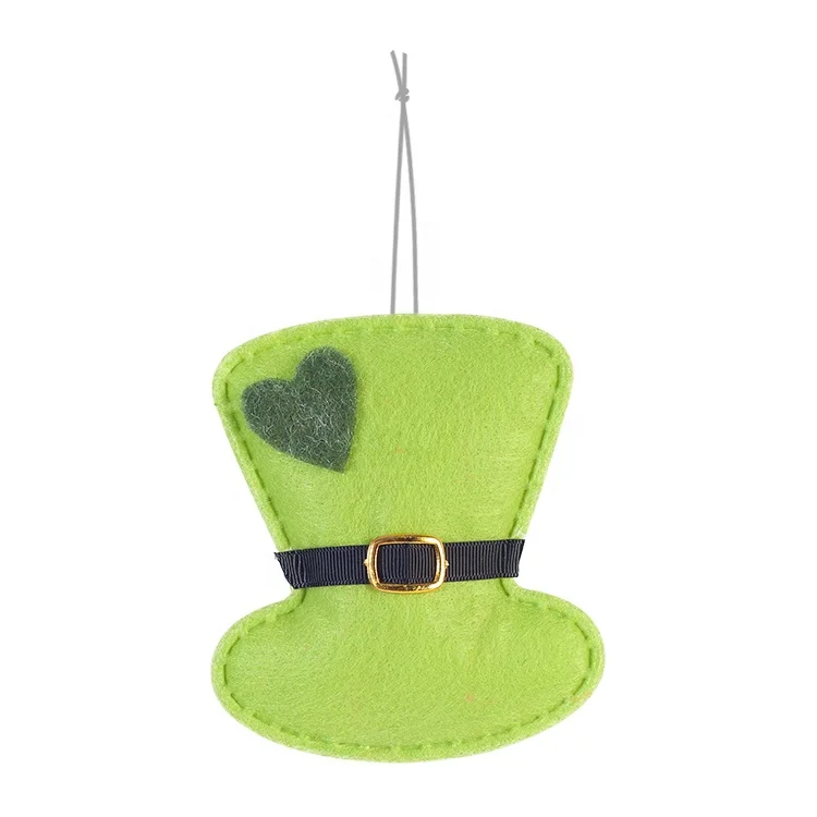 
4.8 Inch Home Party Decoration Green Lucky Hat Shape Ornaments Craft Wall Decor 