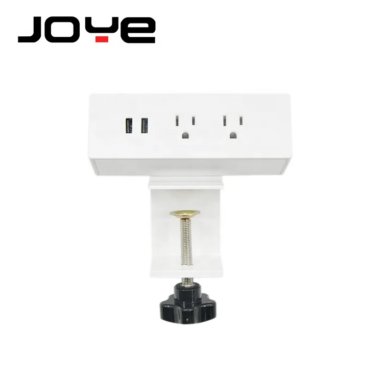 US Standard Clamp Mount Tabletop American standard Power Strip Socket With USB