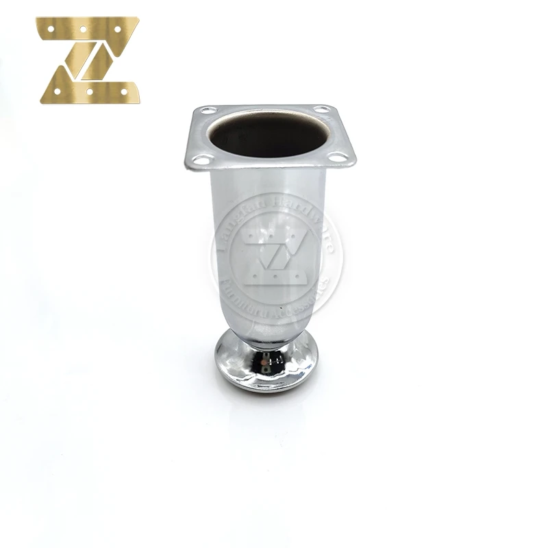 Chrome Furniture Sofa Legs Height 100mm Iron Wine Glass Cup Supporting Foots For Furniture Factory In China