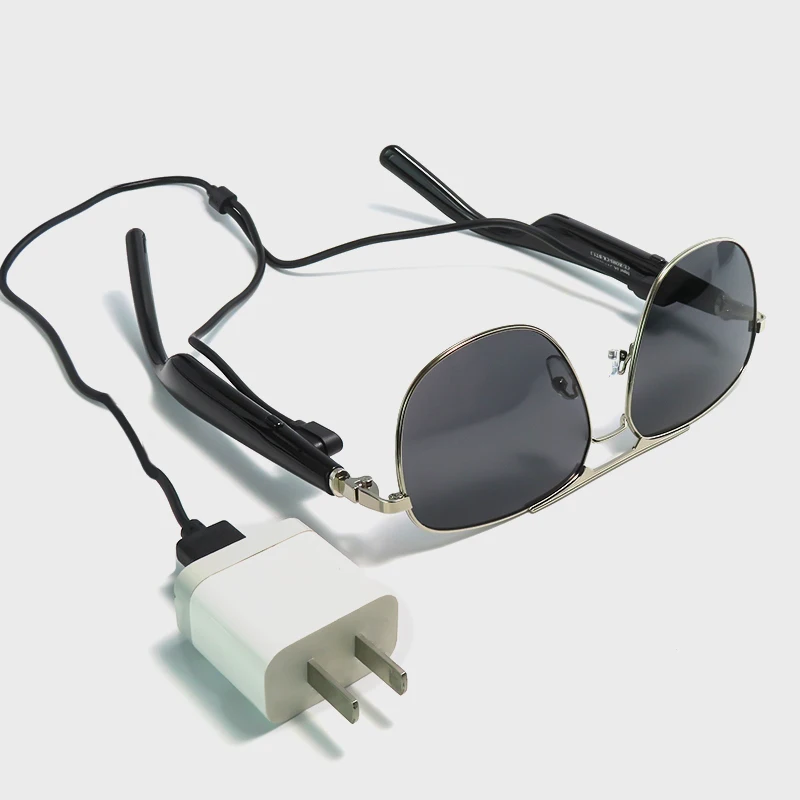 Hot Selling Outdoor Cycling Sports Glasses Wireless Headphones With Microphone Smart Bluetooth Headphones Smart sunglasses 2024