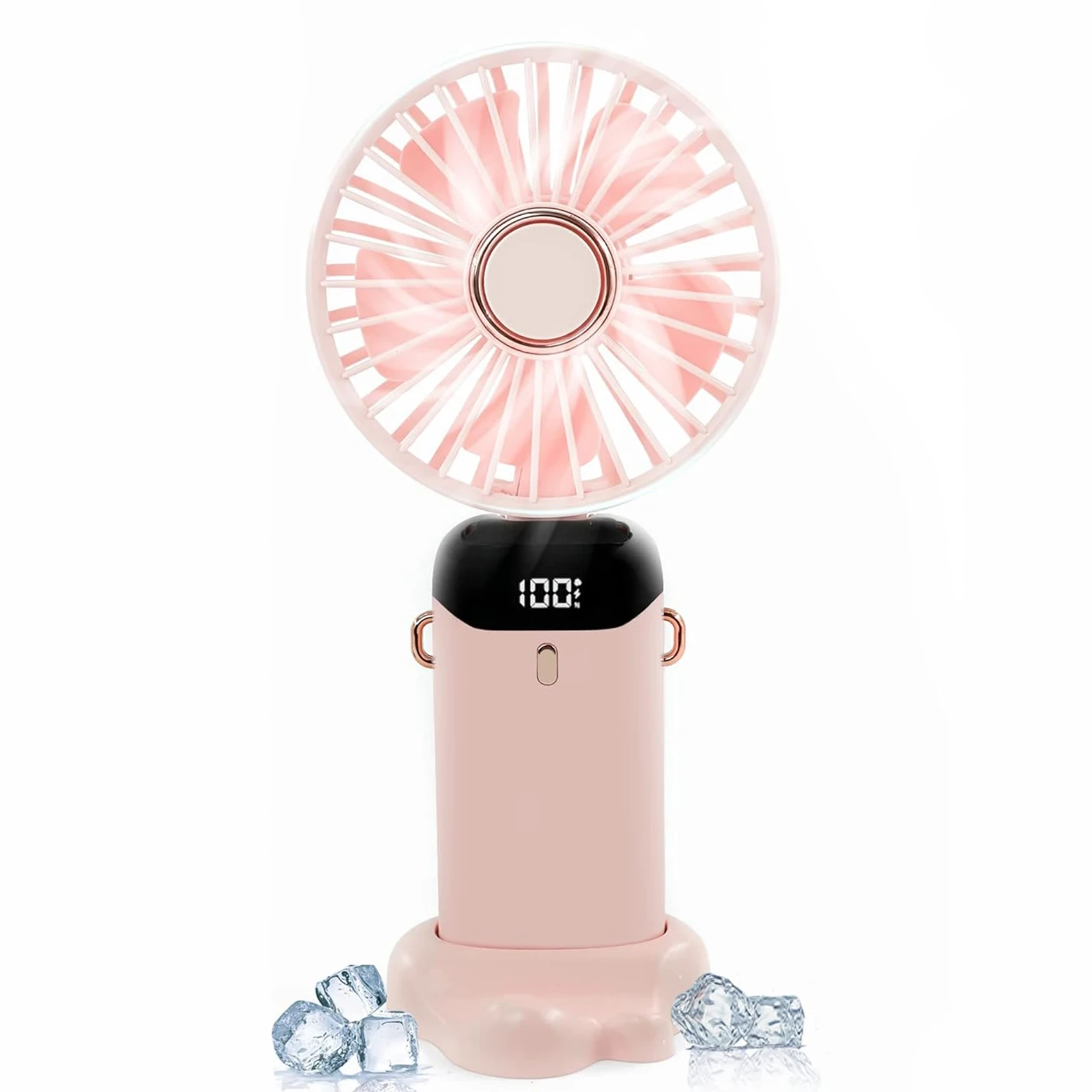 Portable LED Display Rechargeable Handheld Fan