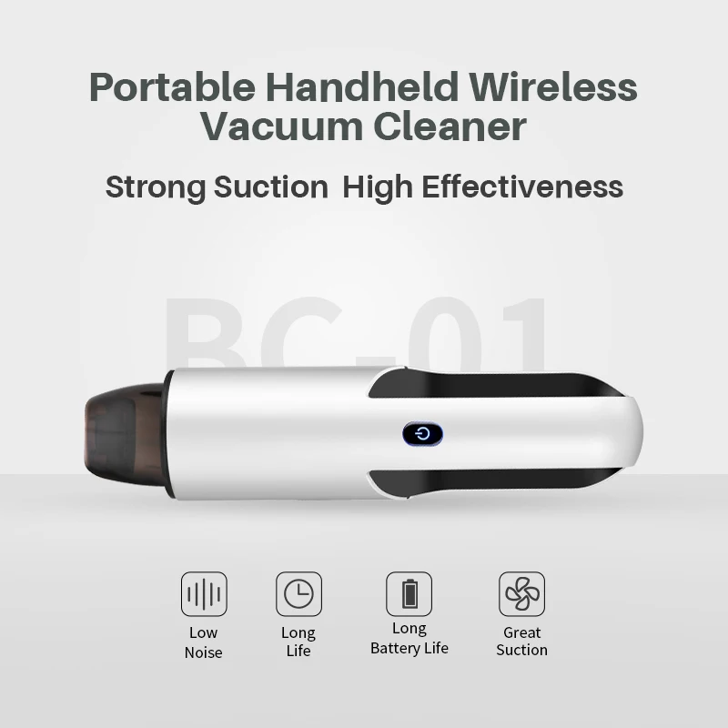 Amazon Hot Selling Handheld Wireless Vacuum Cleaner For Car With Powerful Auto Aspirateur Cyclonic