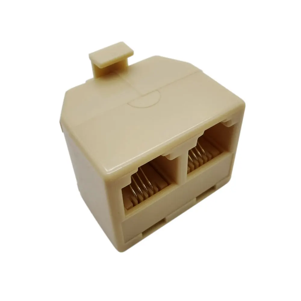 Two Way Telephone Splitters, Male to 2 Female Converter RJ11 6P4C Telephone Wall Adaptor and Separator for Landline