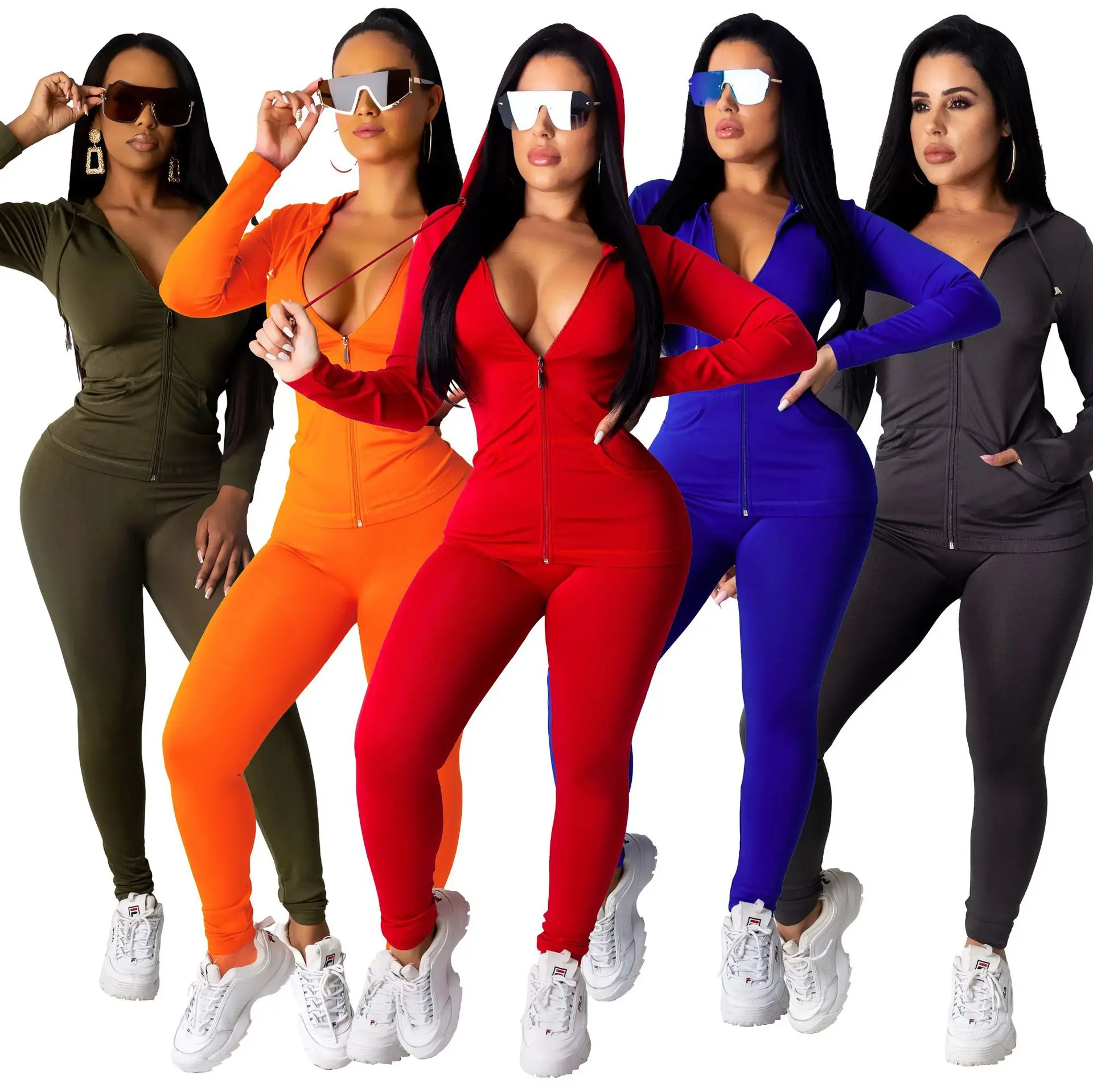 African Two Piece Set Tracksuit Women Festival Clothing Fall Winter Top+Pant Sweat Suits Neon 2 Piece Outfits Matching Sets
