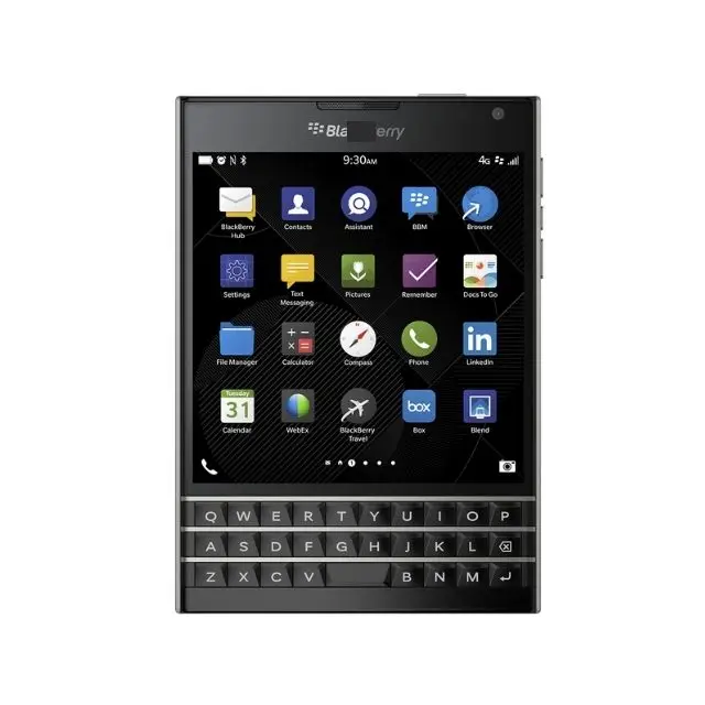 Original BlackBerry Passport Q30 Brand Unlocked GSM Slider Full Keyboard QWERTY Touchscreen Mobile Cell Phone Android Smartphone