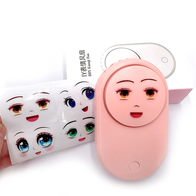 Rechargeable mini Usb fan fast drying eyelash extension fan tools dryer fan Mini Air Conditioning Blower Dryer with diamond