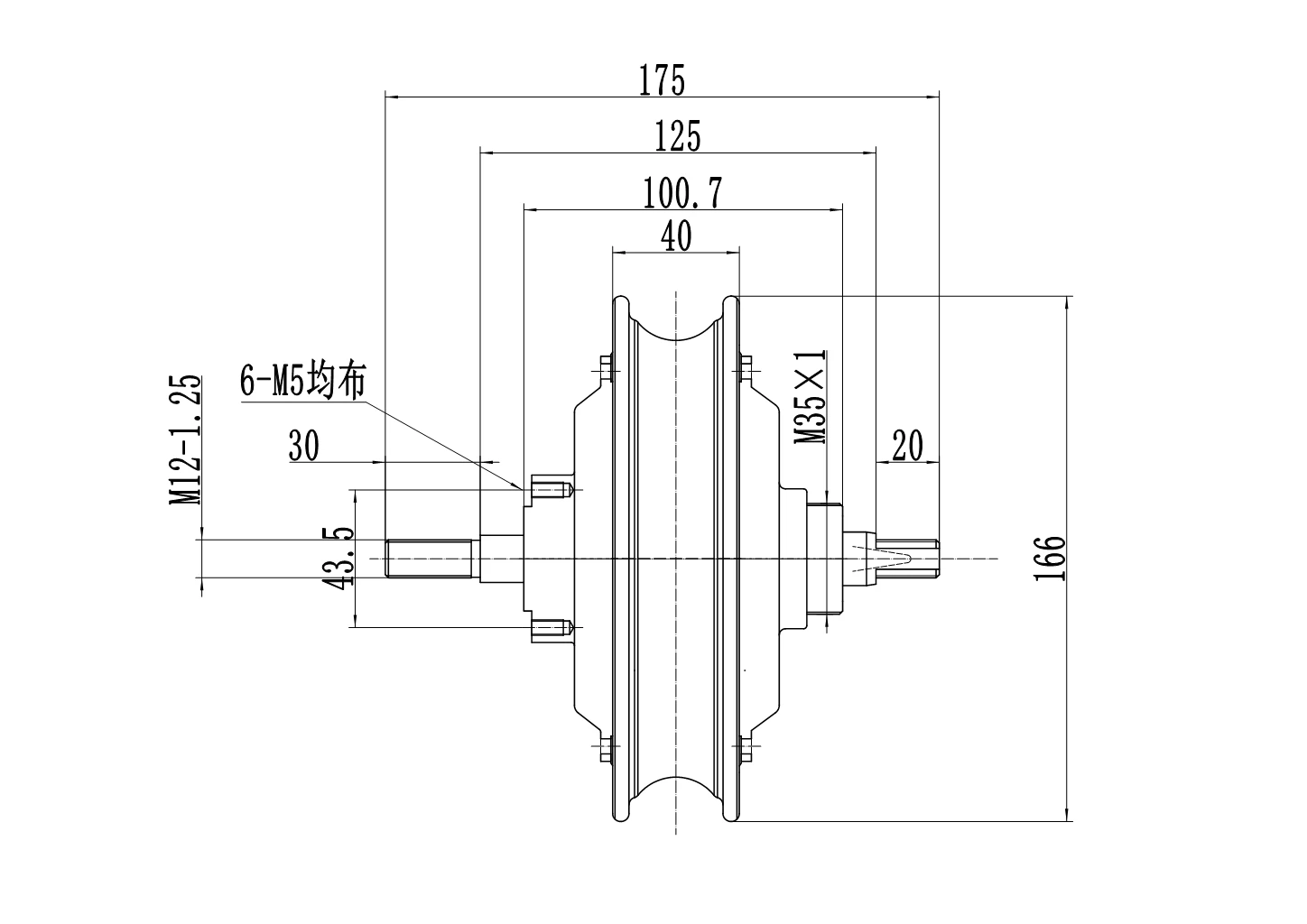 12Inch 36V 48V 350W 500W Ebike Rear Hub Motor Citycoco Motorcycle Brushless Motor
