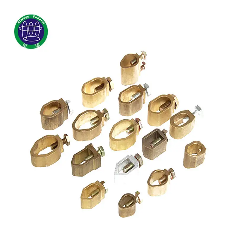 Chinese Supplier Wholesale Earthing Ground Rod And Wire Brass A Clamp5/8 3/4