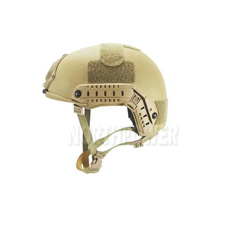 MICH 2001 Style Combat Tactical Protective Helmet with Side Rail & NVG Mount