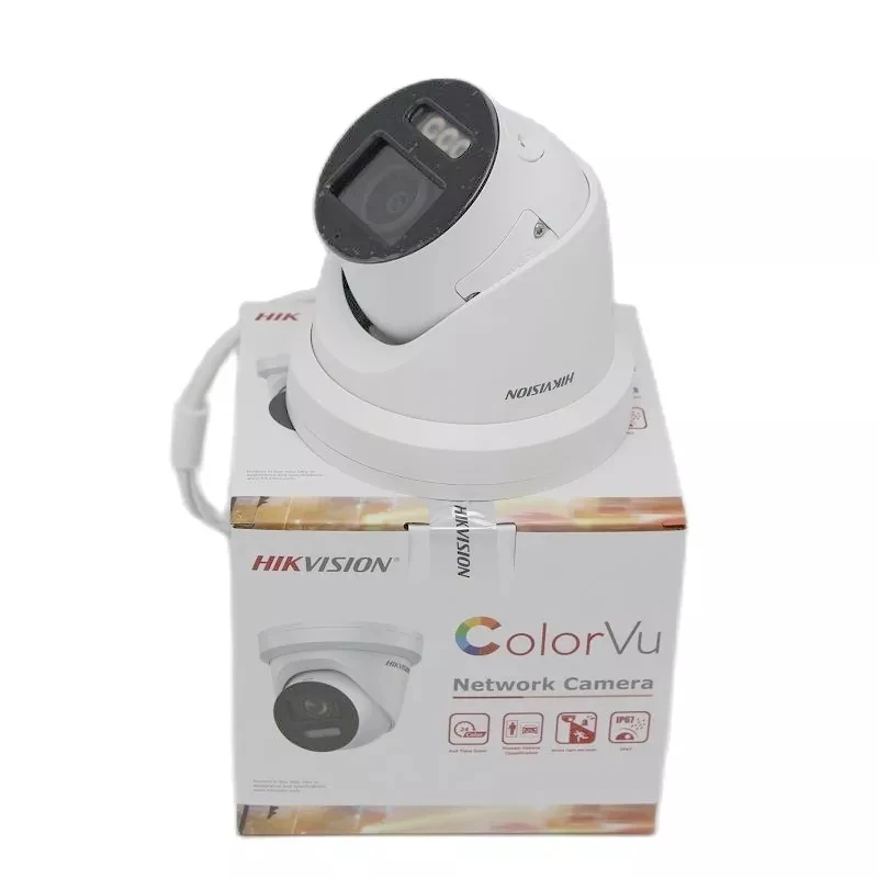 Original Hik DS-2CD2387G2-LSU/SL 8MP ColorVu Strobe Light and Audible Warning Built-in two-way AudioTurret Network Camera