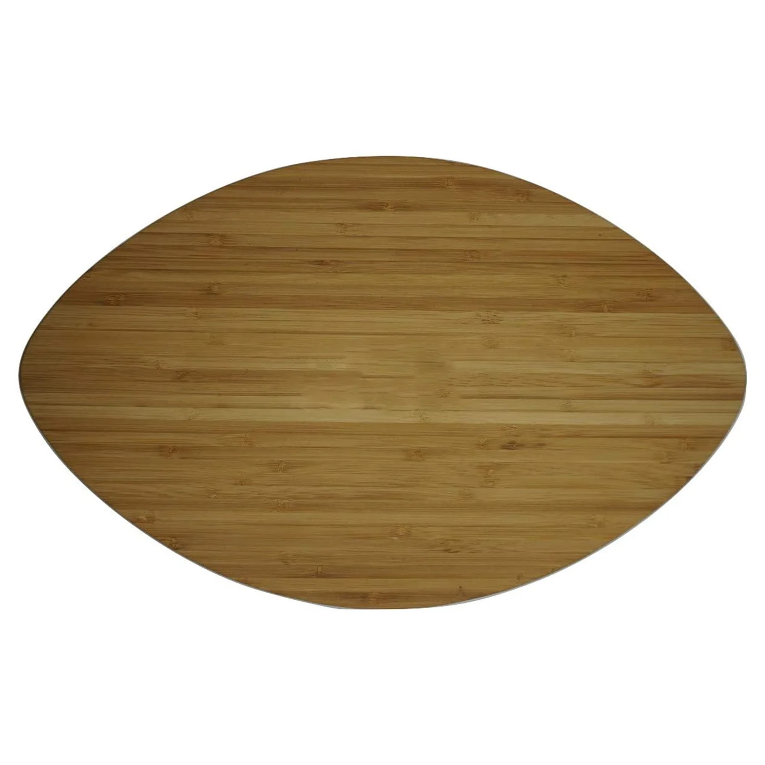 Wholesale Unique Football Shaped Bamboo Appetizer Serving Tray with 2 Dip Trays Large Chip Serving Dish
