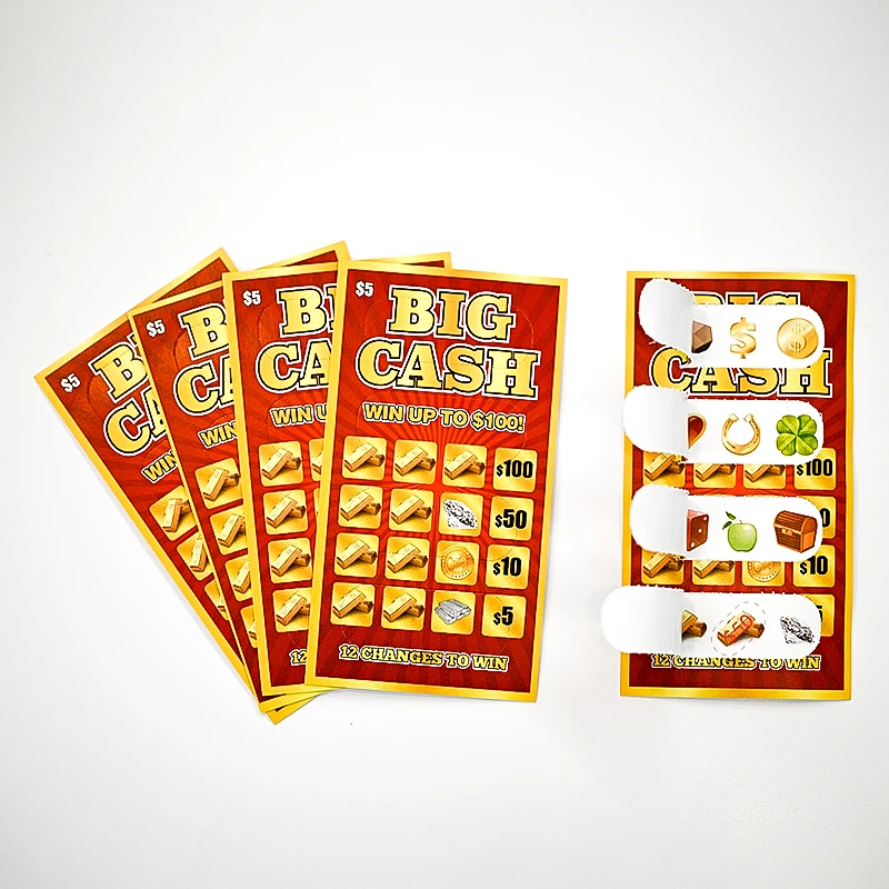 Professional Manufacturer Customized Three-Window Pull Tab Lottery Tickets Printing Tear Off Open Scratch Card Lottery Ticket