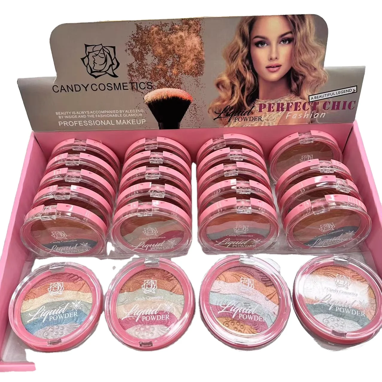 Custom logo 6 color glitter eyeshadow pallette private label cosmetics makeup 24 pc powder palette eye shadow pallet for girl