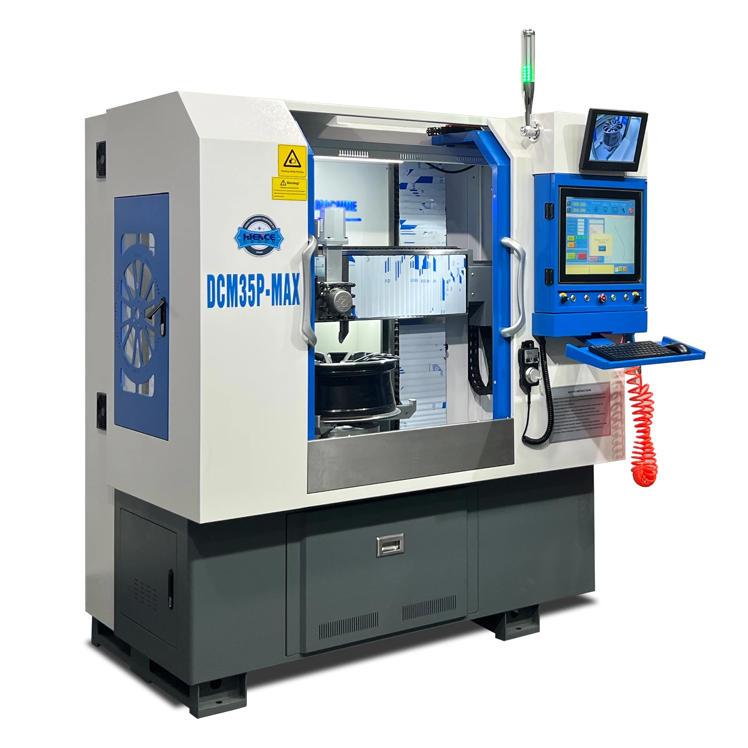 Automatic wheel repair cnc lathe wheel rim repair machine with wheel straightening machine DCM35P-MAX
