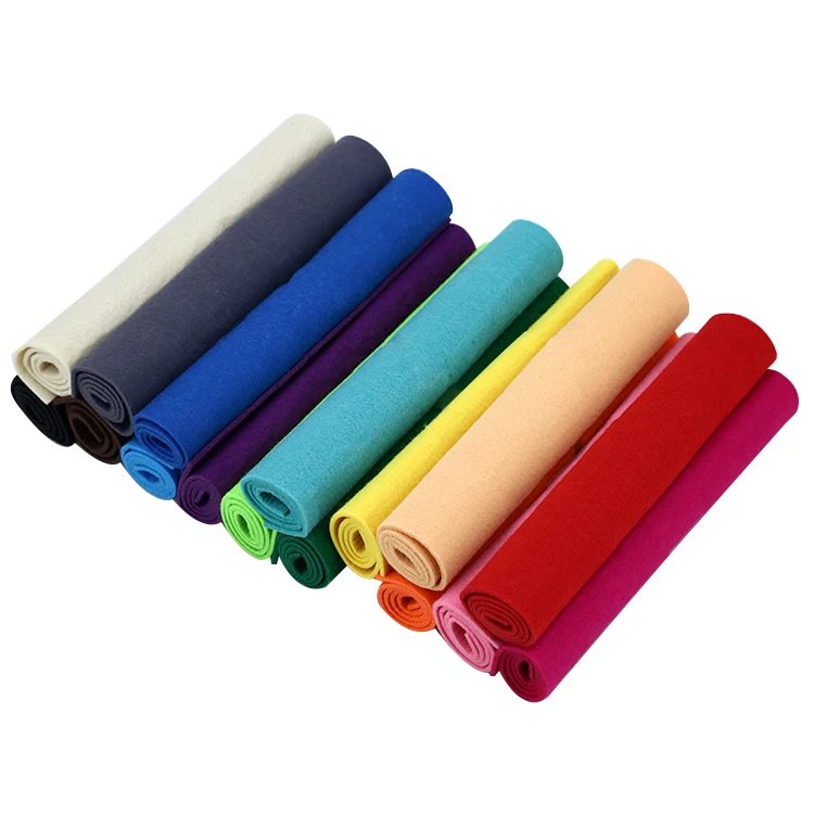 1mm 2mm 3mm needle felt polyester felt sheet fabric nonwoven felt fabric roll