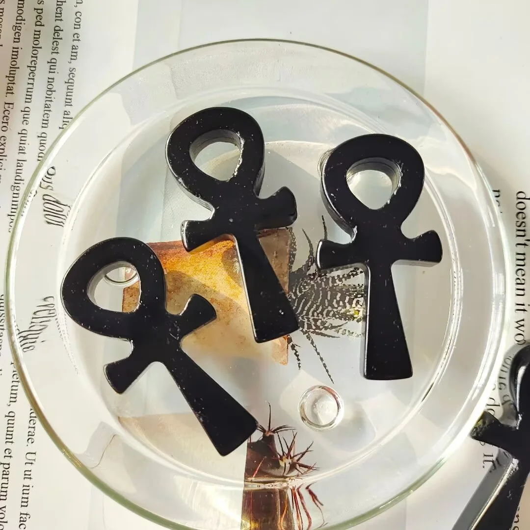 wholesale Cross natural healing colorful Crystal Amulet Anka Unlock Your Desires with Exquisite Crystal Carvings and Crafts gift