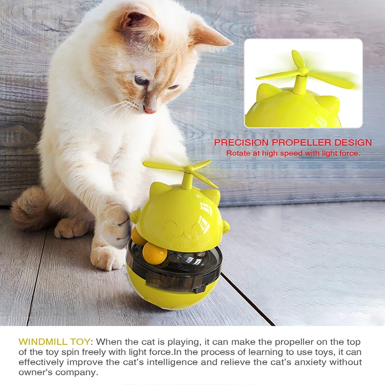 
Hot sale tumbler cat turntable leaking food ball tease cat stick self-hey pet supplies Interactive toy 