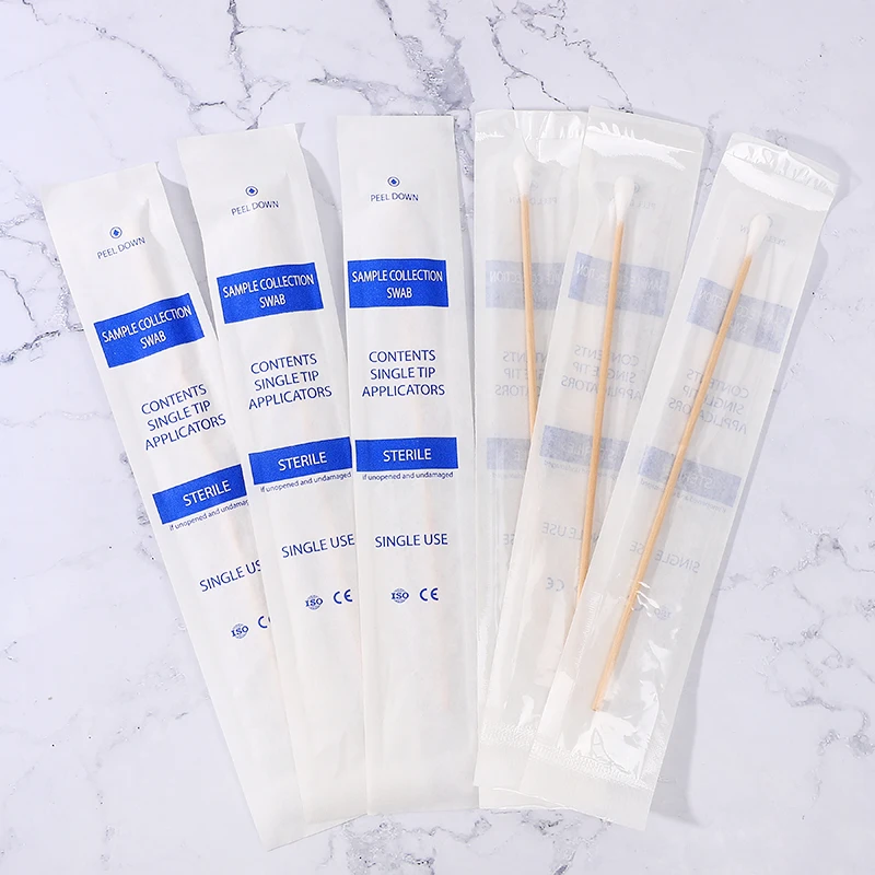 Cost-Effective Sterile Medical Wooden Sticks Cotton Swabs for Everyday Clinical Essentials