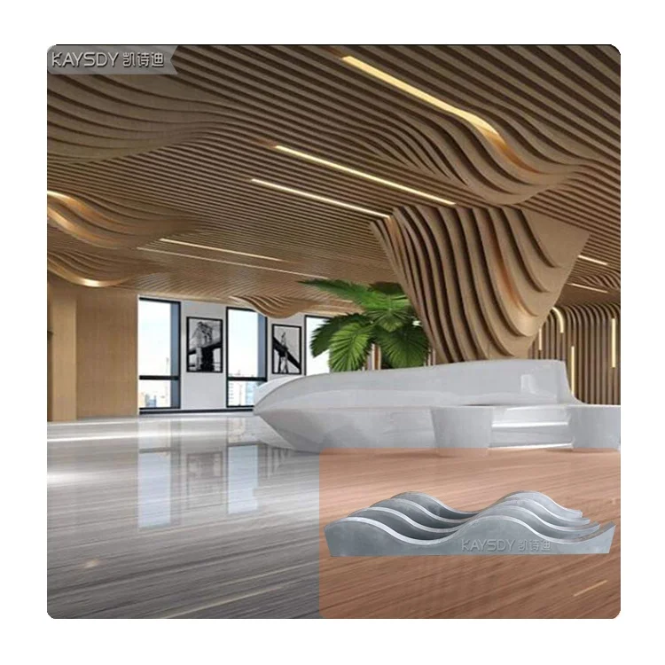 High quality modern wave design ceiling corrugated aluminum ceiling for interior and exterior wall cladding
