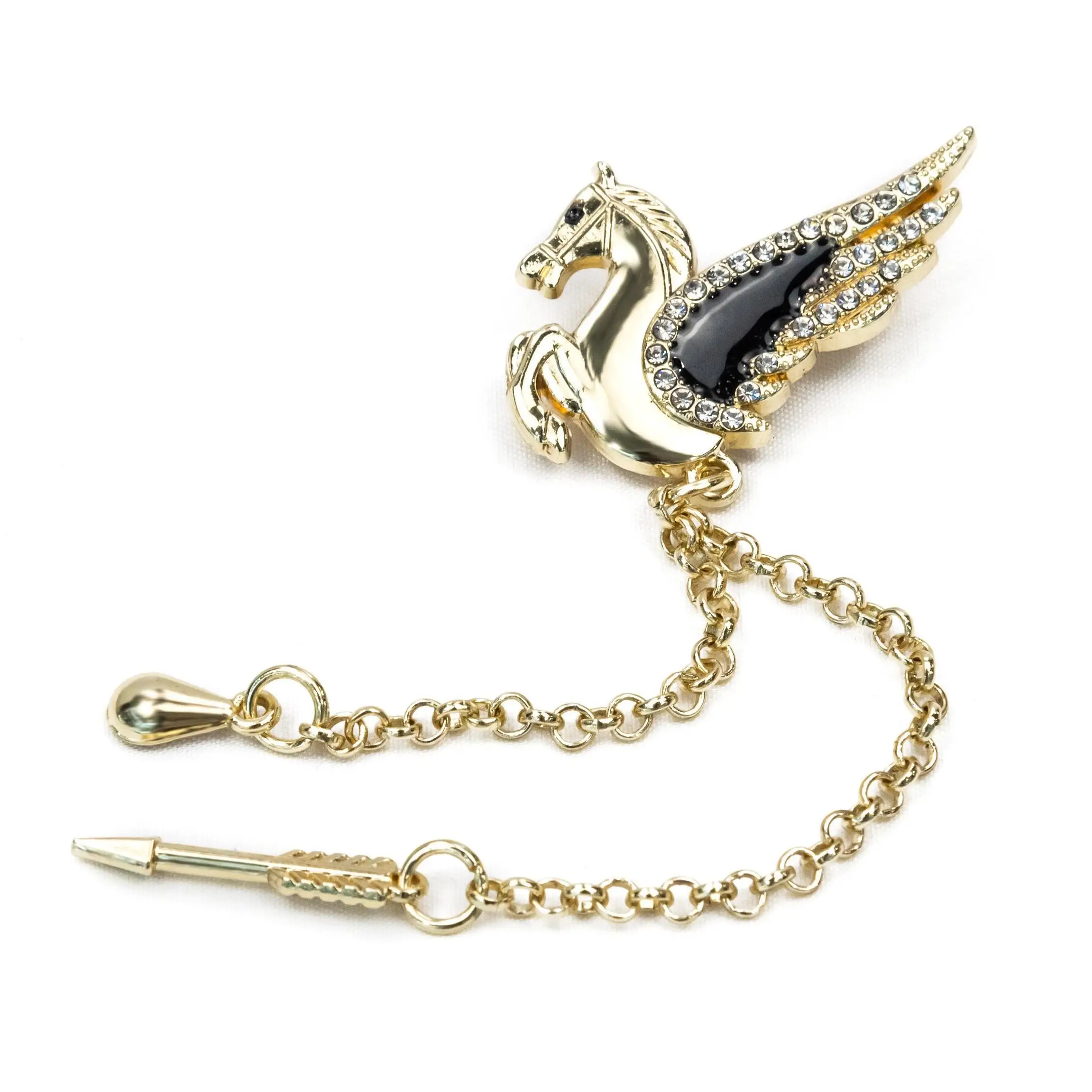 Wholesale Factory Luxury Custom Brand Women Letter Shape Rhinestone Pearl Word Pins Brooch Designer Metal Brooches