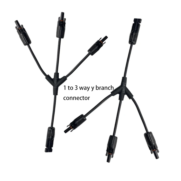 Y Type Solar PV Branch Cable Connector Parallel Adapters 1500V DC 50A 1 To 2 3 4 Way Solar Panel Connector