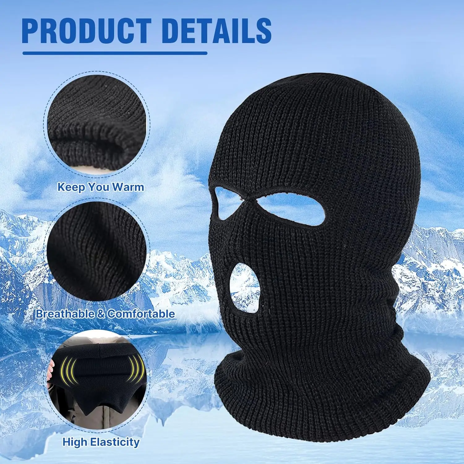 Custom Balaclava Face Mask Cap For Girl For Winter 3 Hole Ski Mask With Logo Winter Skimask Pink Balaclava Ski Mask 3 Hole