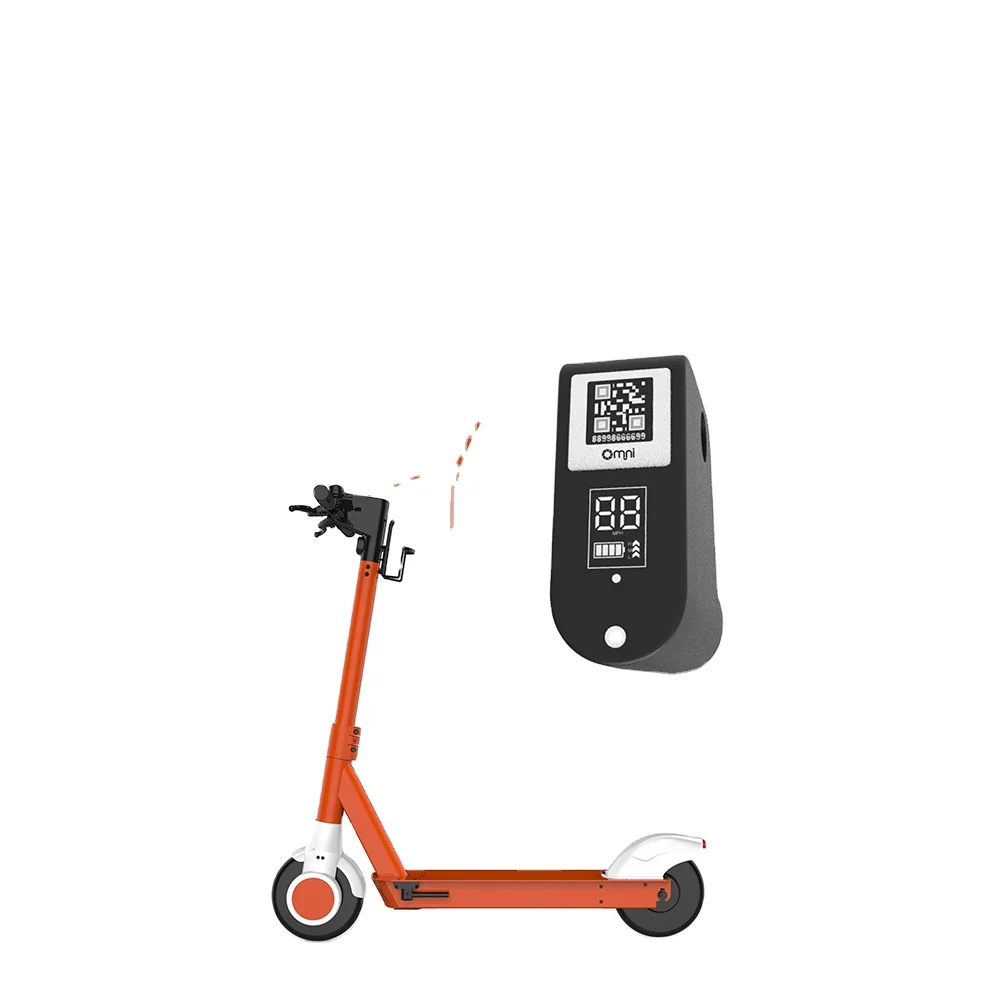 Customizable Balancing Black Kick Electric Scooter Skate Board IOT Device For Sharing Purpose