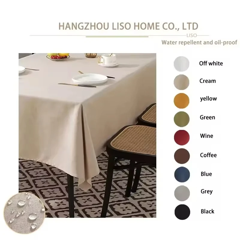 LISO Simple Multi Solid Color Style Plastic Table Cloth Cover Party Wedding Catering Events Table Decoration Tablecloth