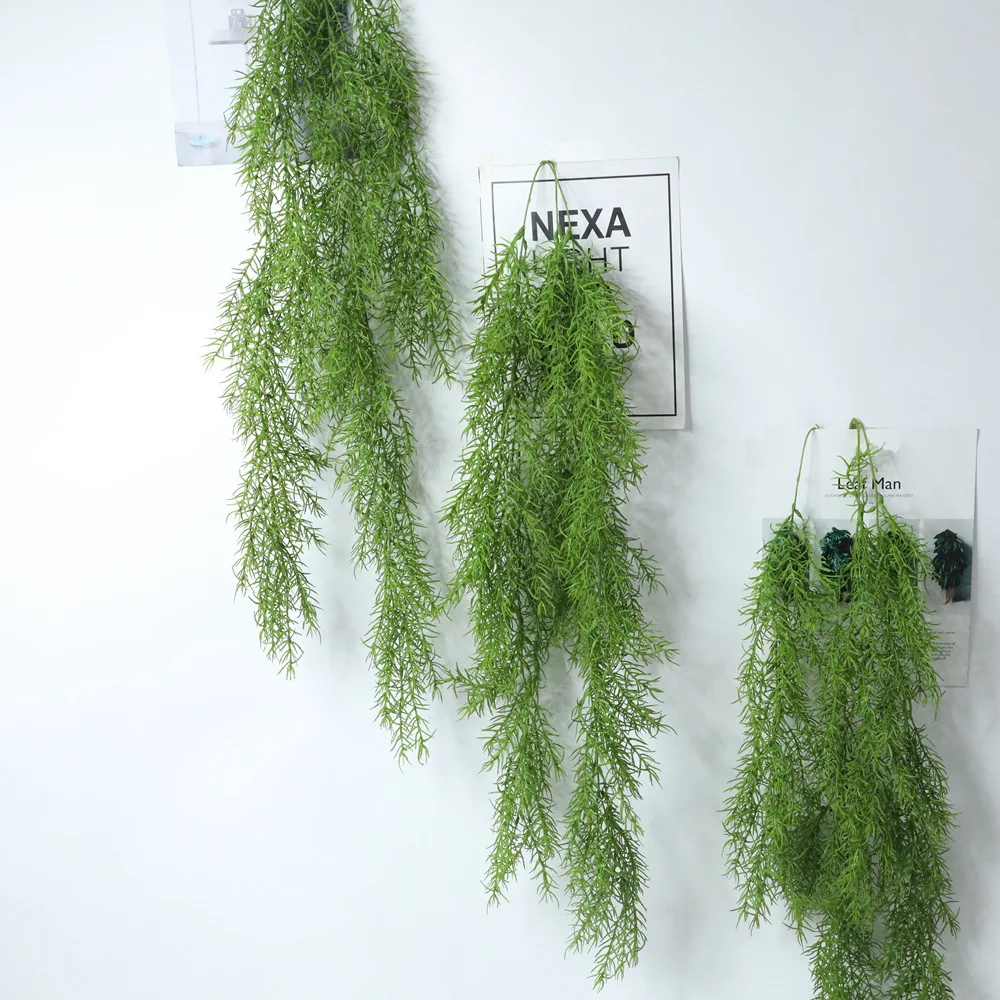 Wholesale Artificial Needle Wall Hanging Wall Vine Simulation Leaves Artificial Plants for Decoration