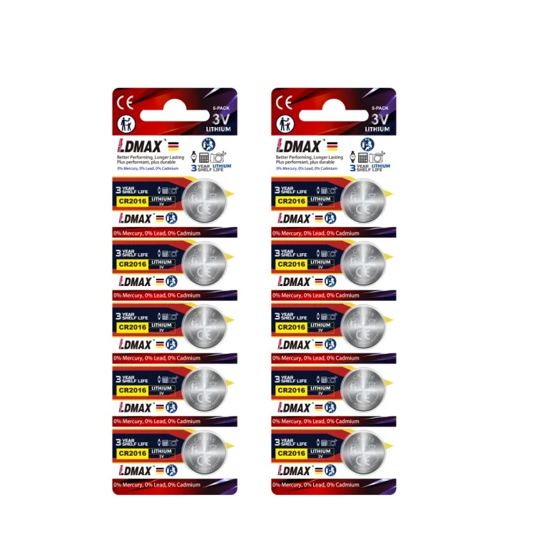 LDMAX OEM Factory best price Lithium button cell battery 3V CR2025 CR2450 CR2032 Long Life CR2016 Coin Lithium Battery