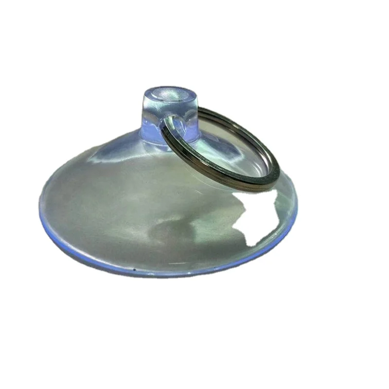 100PCS A Box of   HH012R-1A PVC  Dia.50mm Suction Cup with Dia.25mm keyring hook for many helpful purpose hanging