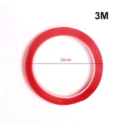 Customized Size Red Transparent Nano Reusable Tape Acrylic Clear Double Sided Adhesive Nano Tape