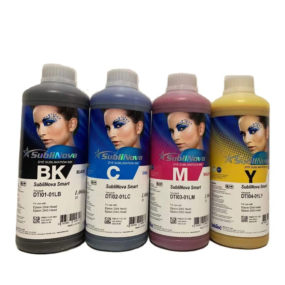 Guangzhou Qijun 1 Liter Original Inktec smart DTI korea sublimation ink for sublimation printers