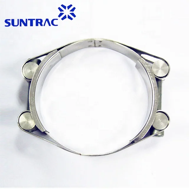High pressure high torque double bolts double bands super hose clamp