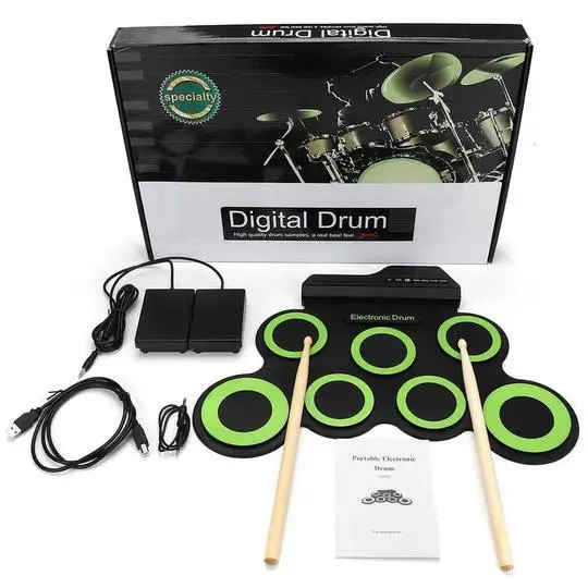 Hand-rolled USB electronic portable drum set practice folding silicone electric drum jazz drum pad