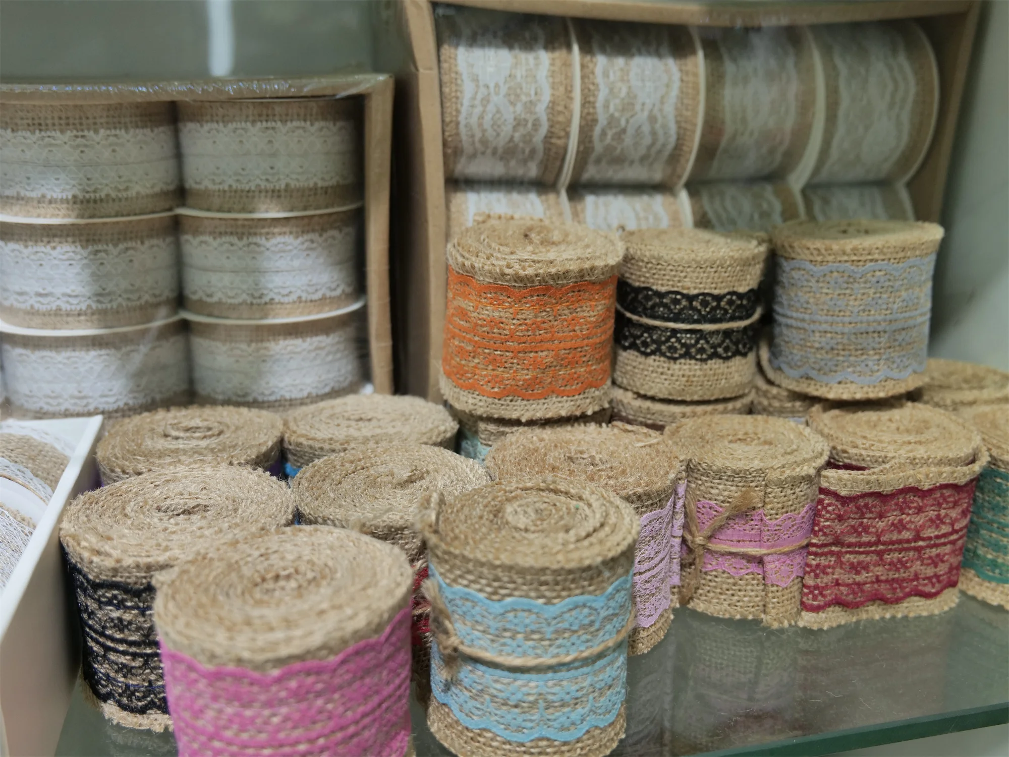 Burlap Lace Ribbon  Lace Trim Jute Twine DIY Crafts Holiday Gift  Flower Wrapping Wedding Party Decoration Supplies