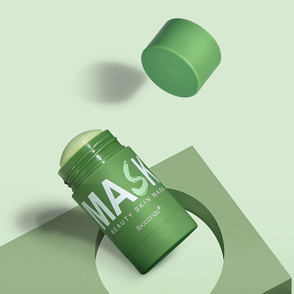 skin care men women face detox clay cleaning green tea mask stick
