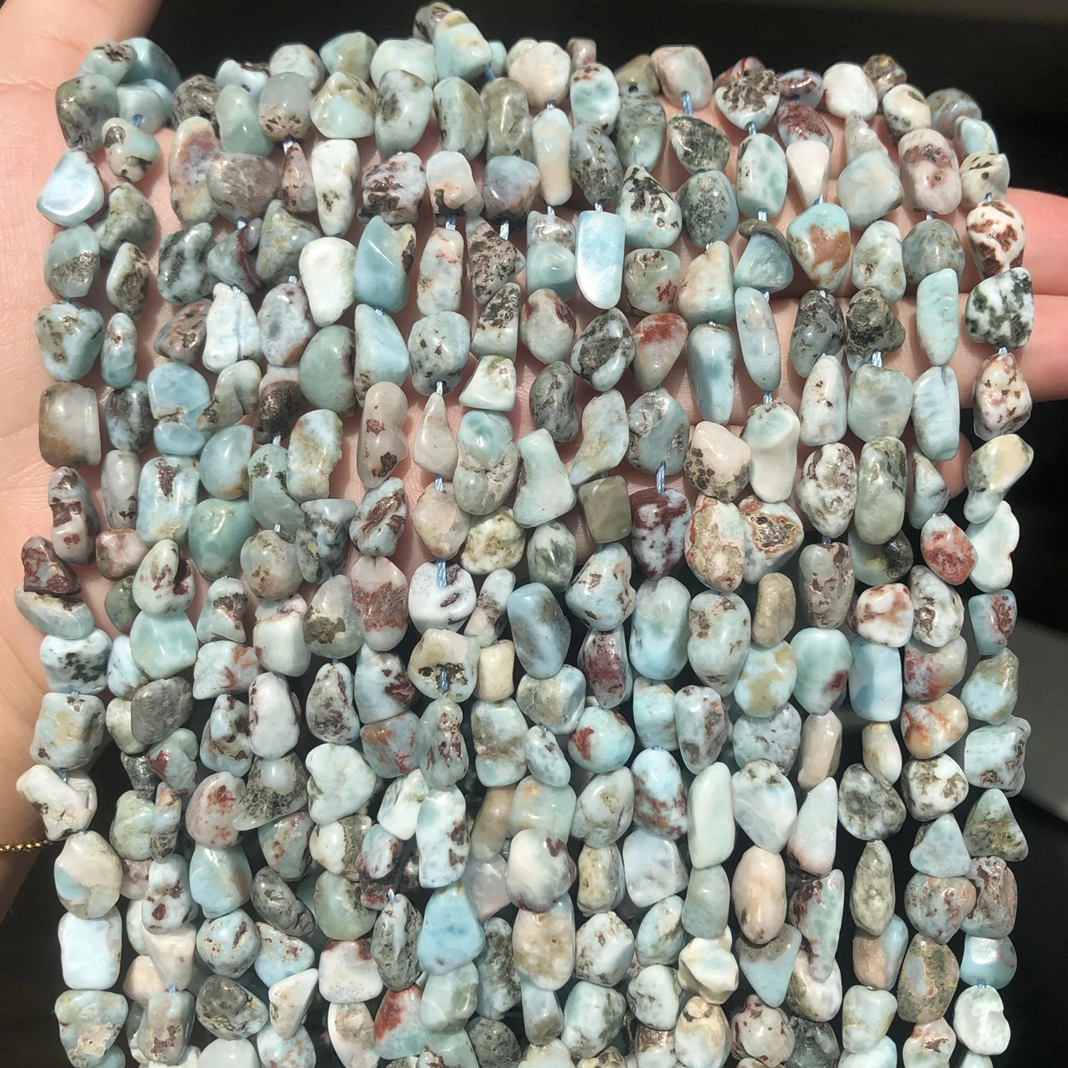 5-8mm Natural Pink Opal Moonstone Colorful Fluorite Stone Beads Irregular Spacer Beads for jewellery Making DIY Bracelet