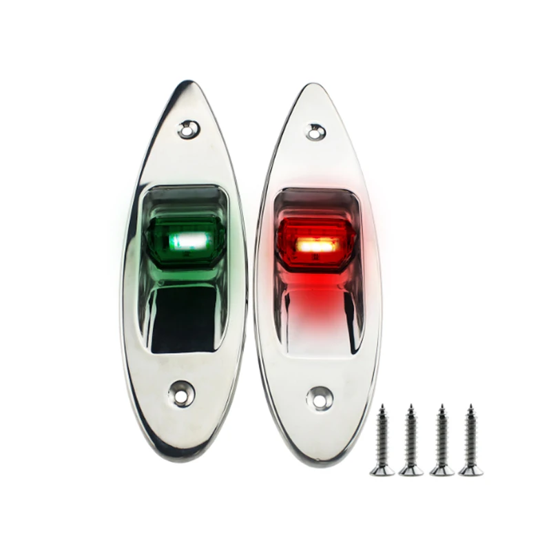 12V Green/Red Marine Boat Side Bow Signal LED Lights Marine Accessories Navigation Light