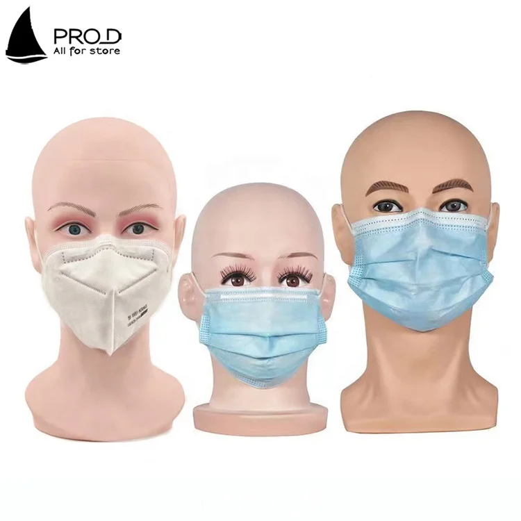 Factory Sale Lifelike Plastic Skin Color Man Head Mannequin For Kids